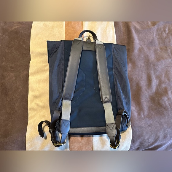 Mismo M/S Escape Backpack in Navy Blue and brown leather brand new - Picture 5 of 6